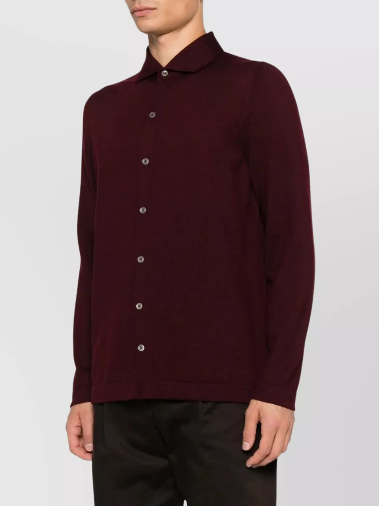 Tagliatore Long Sleeve Cardigan With Ribbed Cuffs And Hem