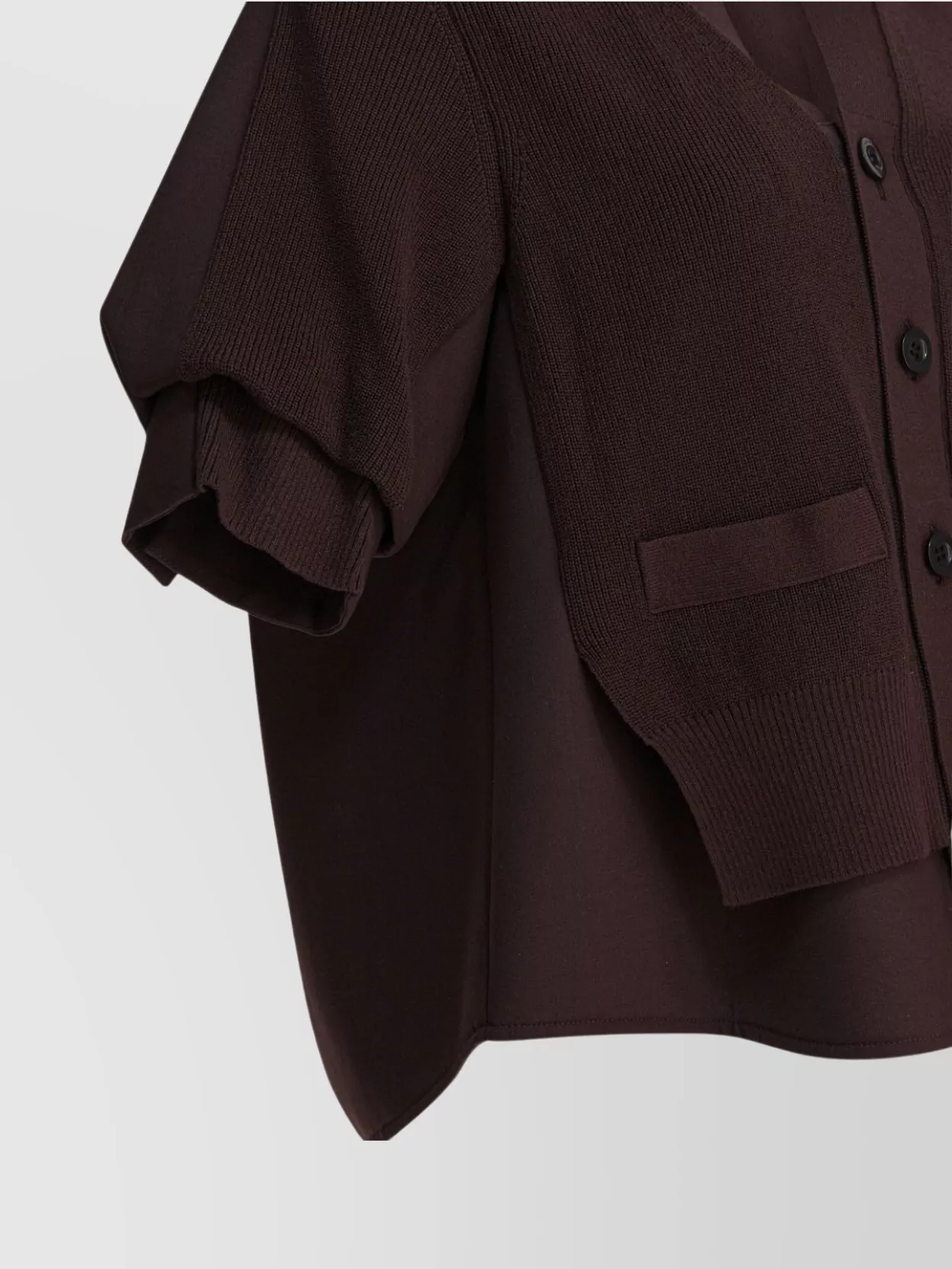 Sacai Knitwear Sweater With V-Neck And Pockets