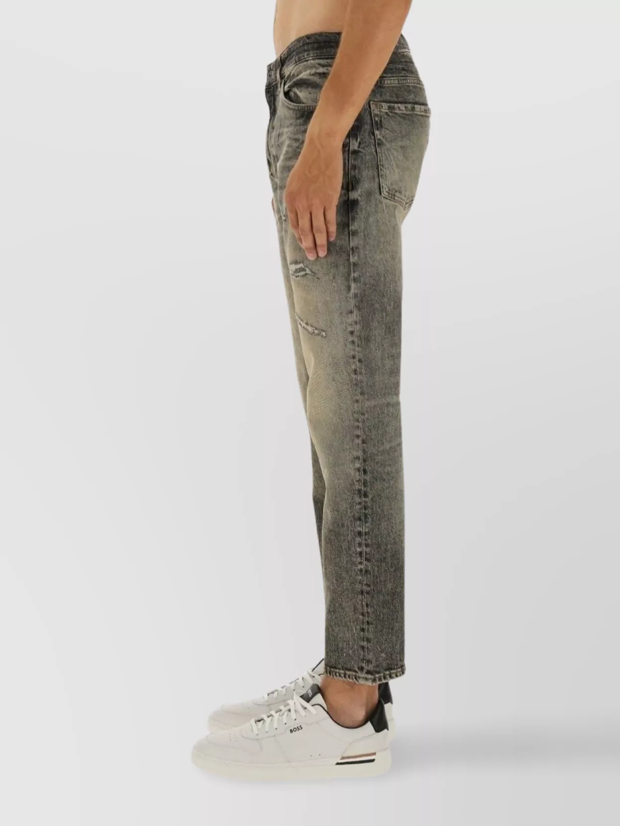 Boss Distressed Denim With Belt Loops