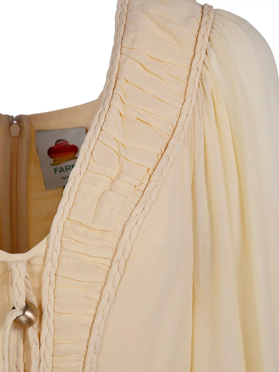 Farm Rio Ruffled V-Neck Maxi Dress
