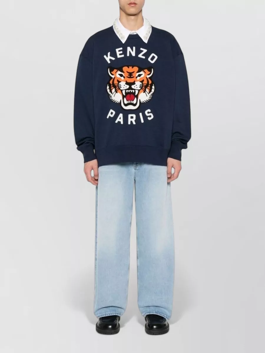 Kenzo Ribbed Trim Cotton Sweatshirt
