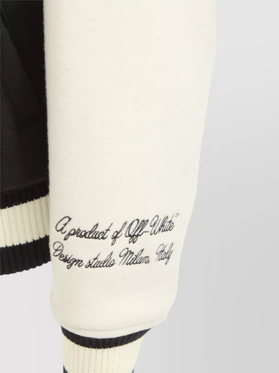 Off-White Virgin Wool Regular-Fit Bomber Jacket