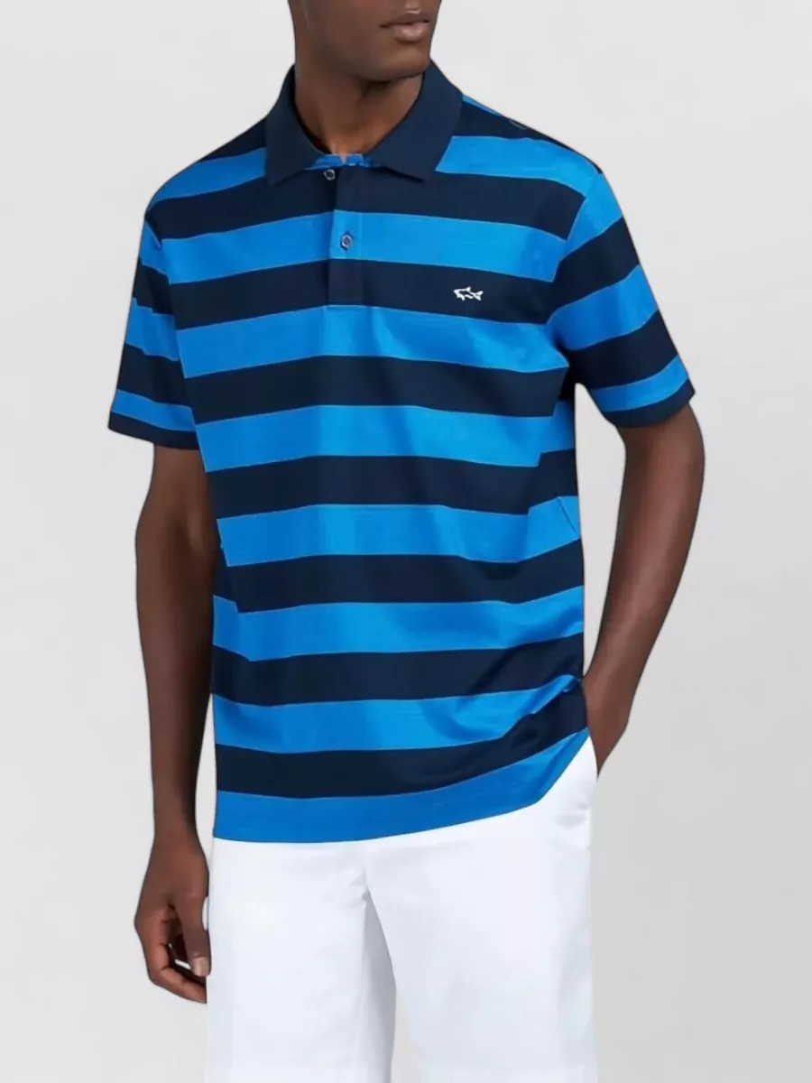 Paul & Shark Striped Cotton Polo Shirt
