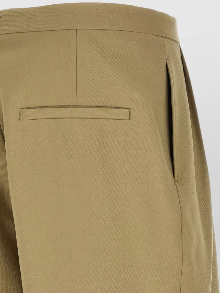 Dries Van Noten Preaches Bis Tailored Trousers Pleats Belt Loops