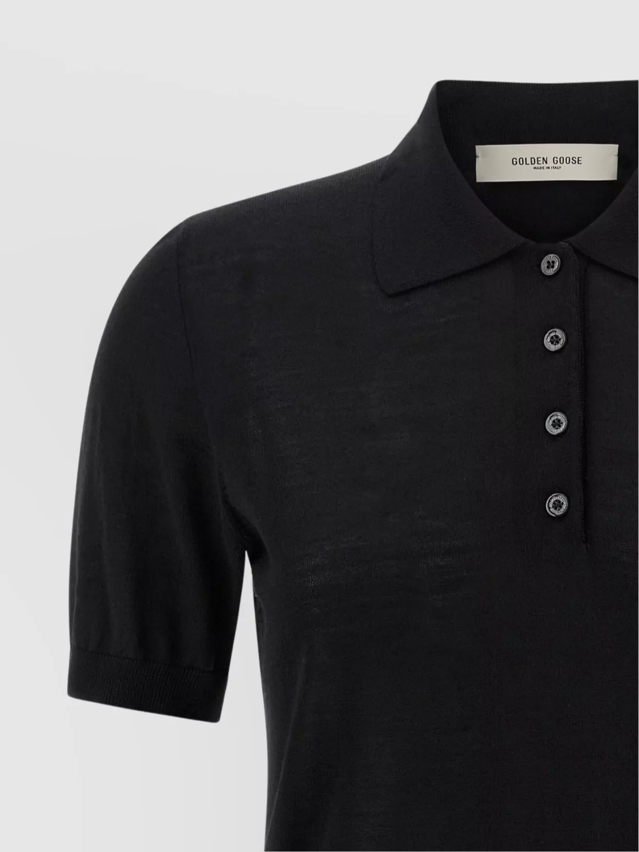 Golden Goose Short Sleeve Polo Shirt With Ribbed Edges