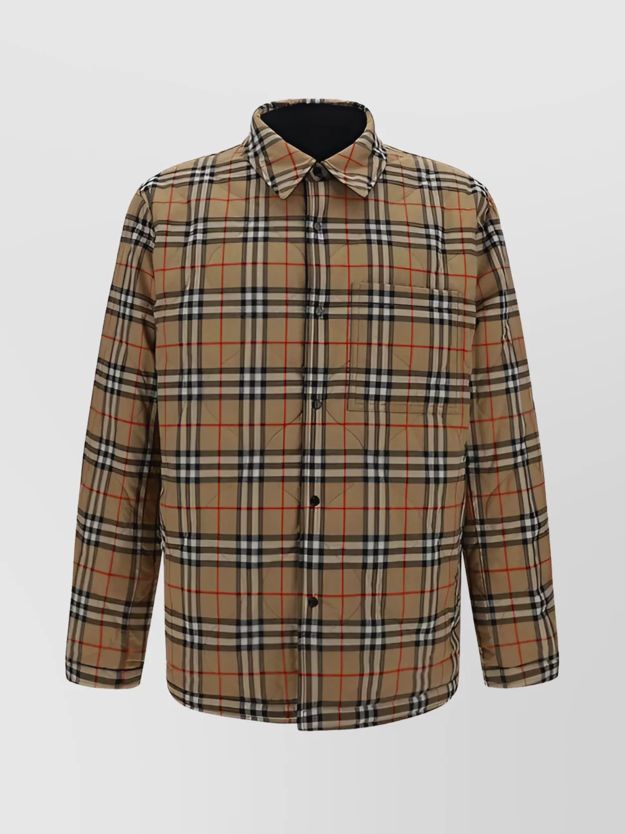 Shop Burberry Quilted Reversible Jacket Oversize Fit