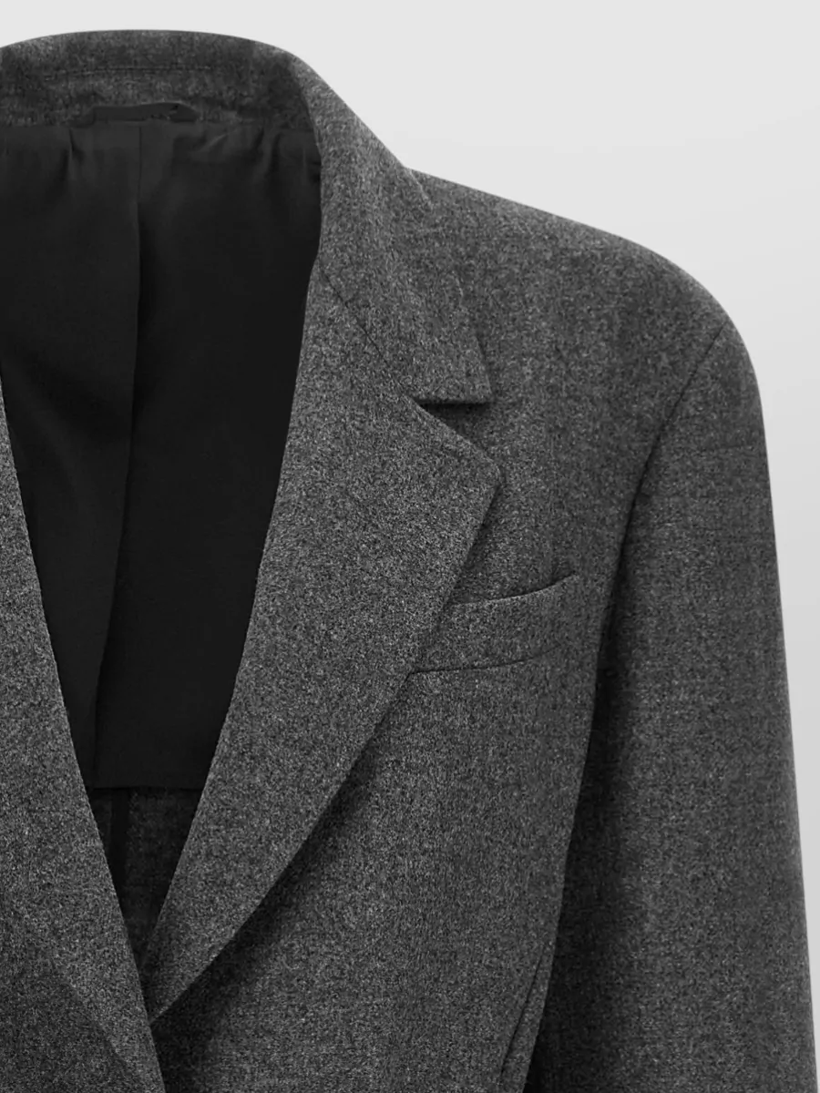 Brunello Cucinelli Virgin Wool Cashmere Single-Breasted Belted Blazer