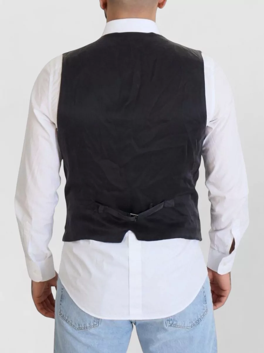 Dolce&Gabbana Cotton Ribbed Double-Breasted Waistcoat