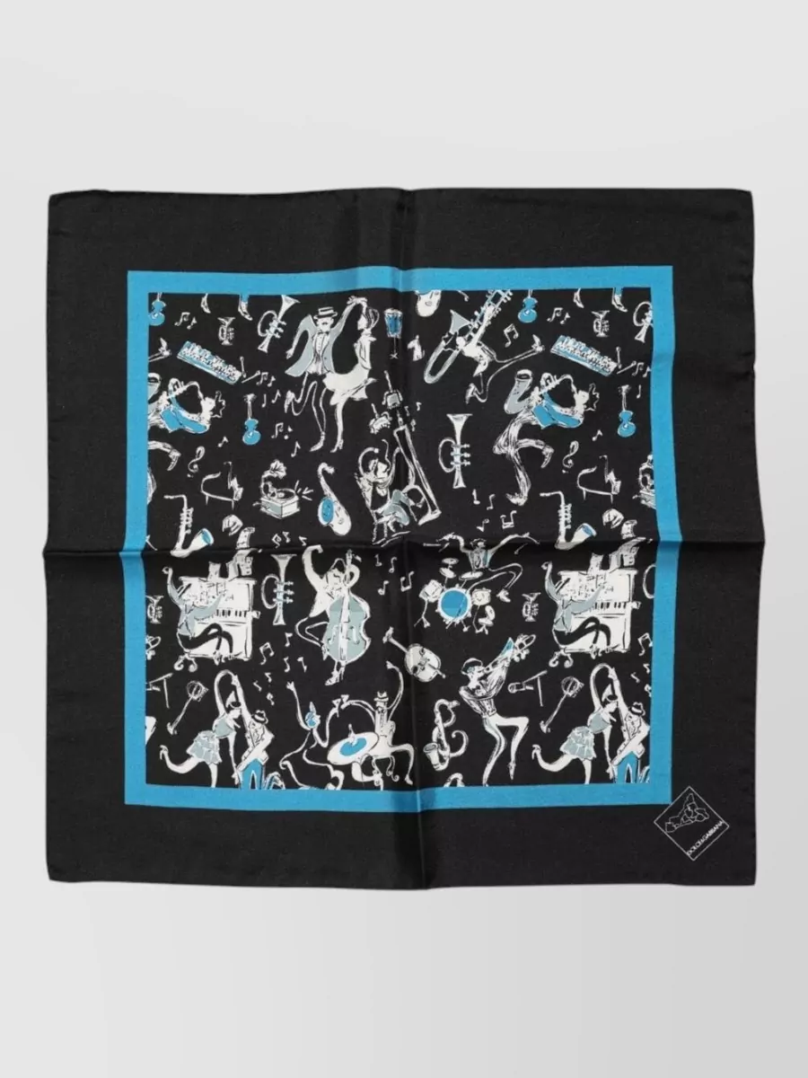 Dolce&Gabbana silk printed pocket square