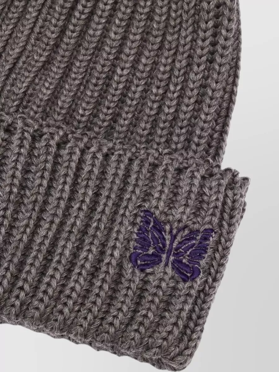 Needles Merino Wool Cap Ribbed Knit Brim