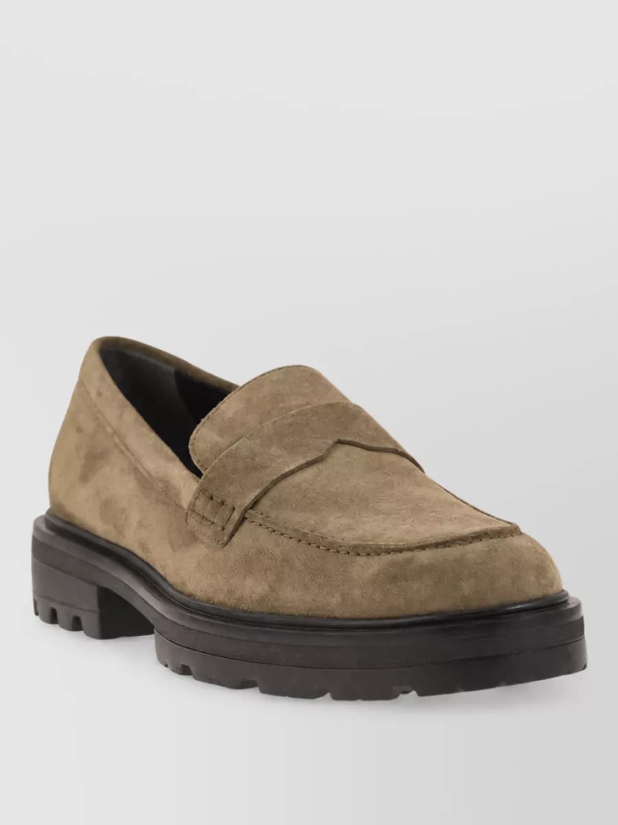 Hogan Suede Leather Loafers
