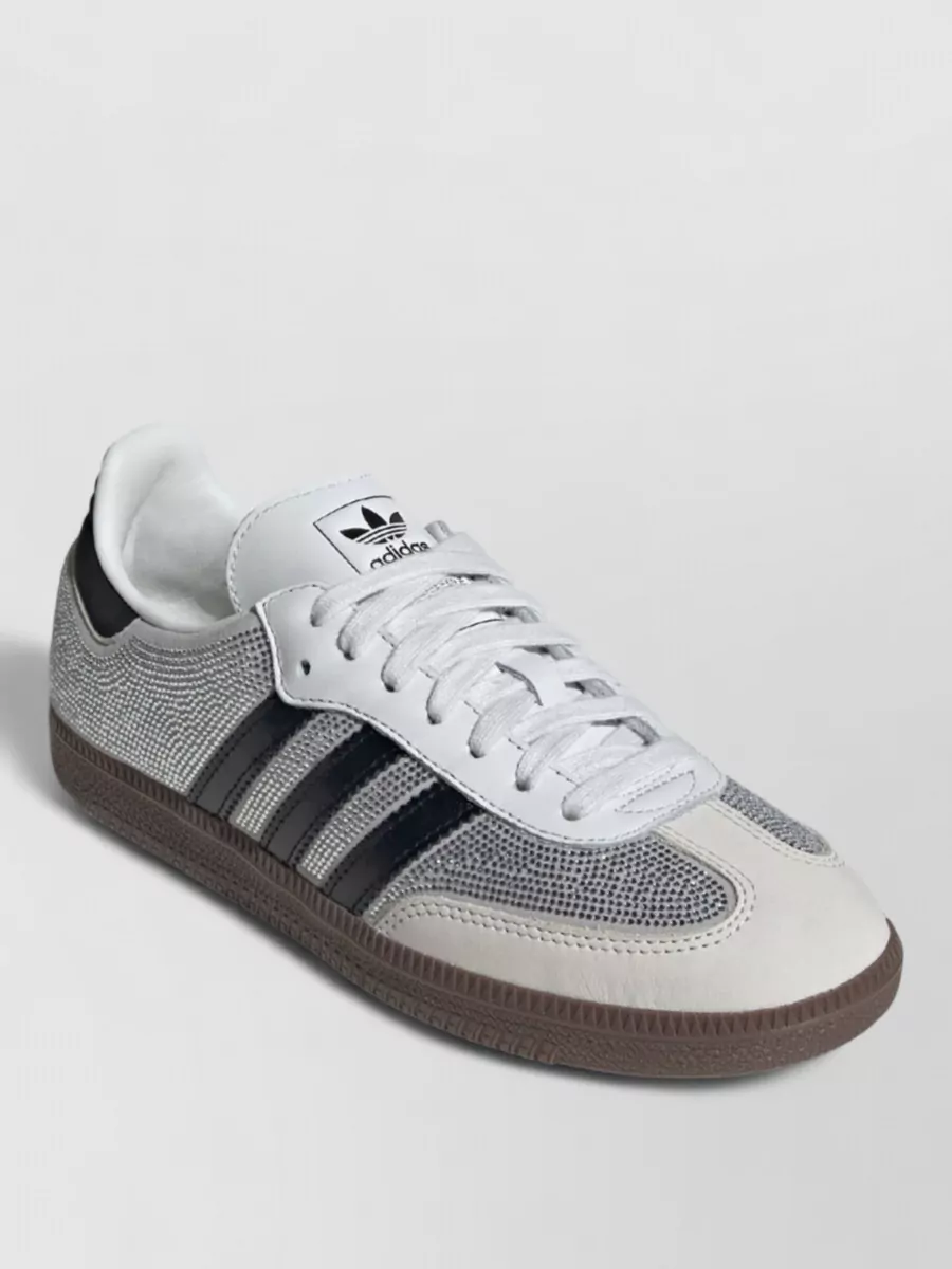 Adidas rhinestone lace-up sneakers