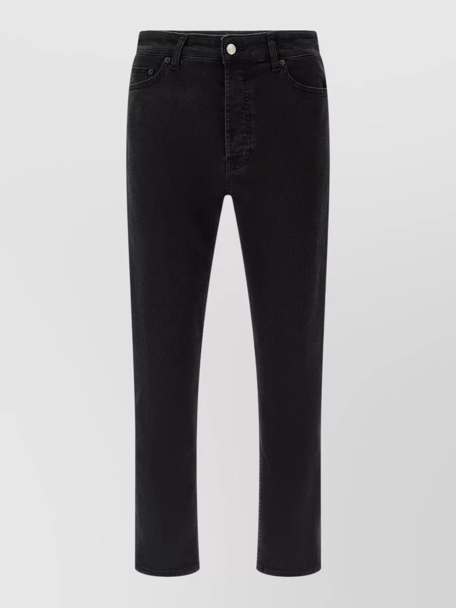 Department 5 denim cropped mid-rise straight-leg jeans