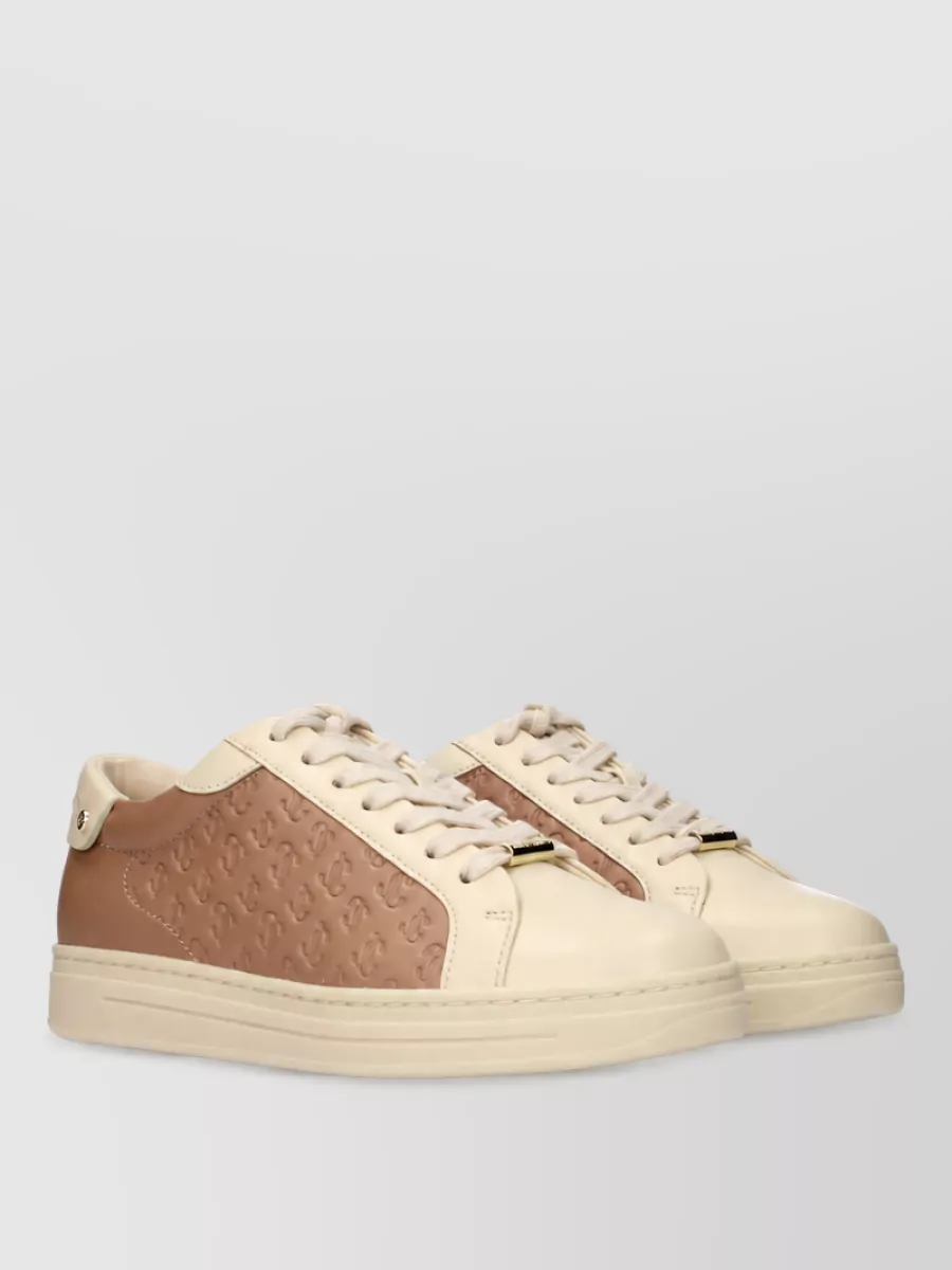 Jimmy Choo Leather Lace-Up Sneakers