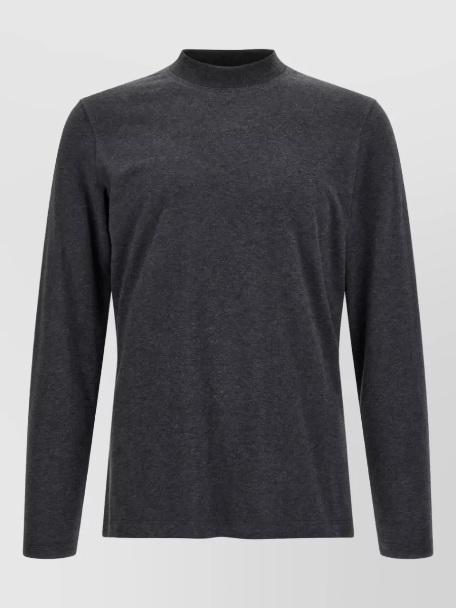 Brunello Cucinelli Cotton Jersey Chimney Neck Long-Sleeve T-Shirt