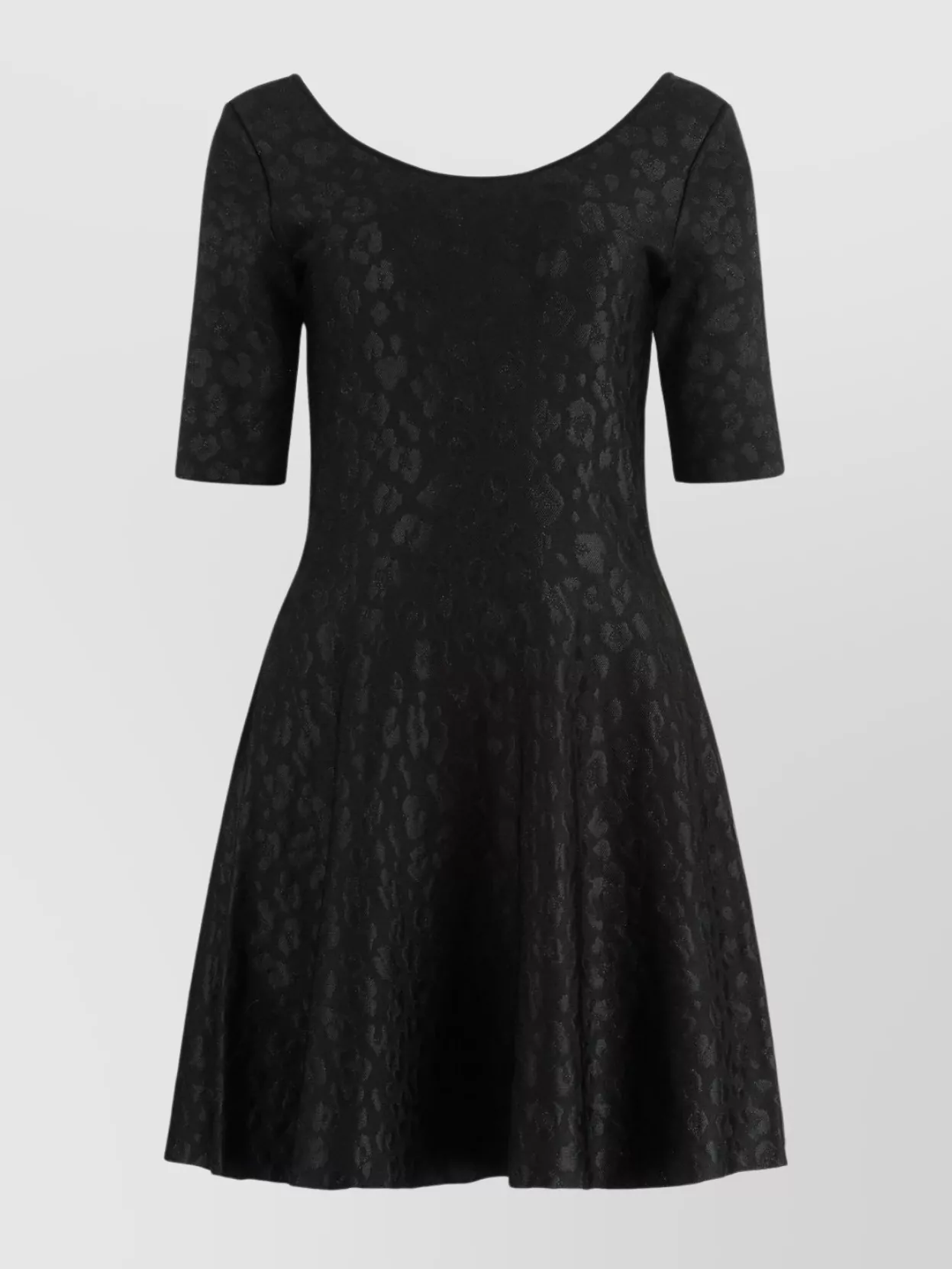 Versace Mini Dress With Flared Skirt And Scoop Neckline