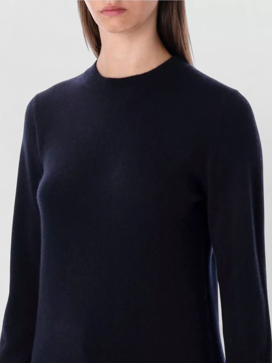 Rhea Costa Cashmere Wool Slim-Fit Ribbed Crewneck Jumper