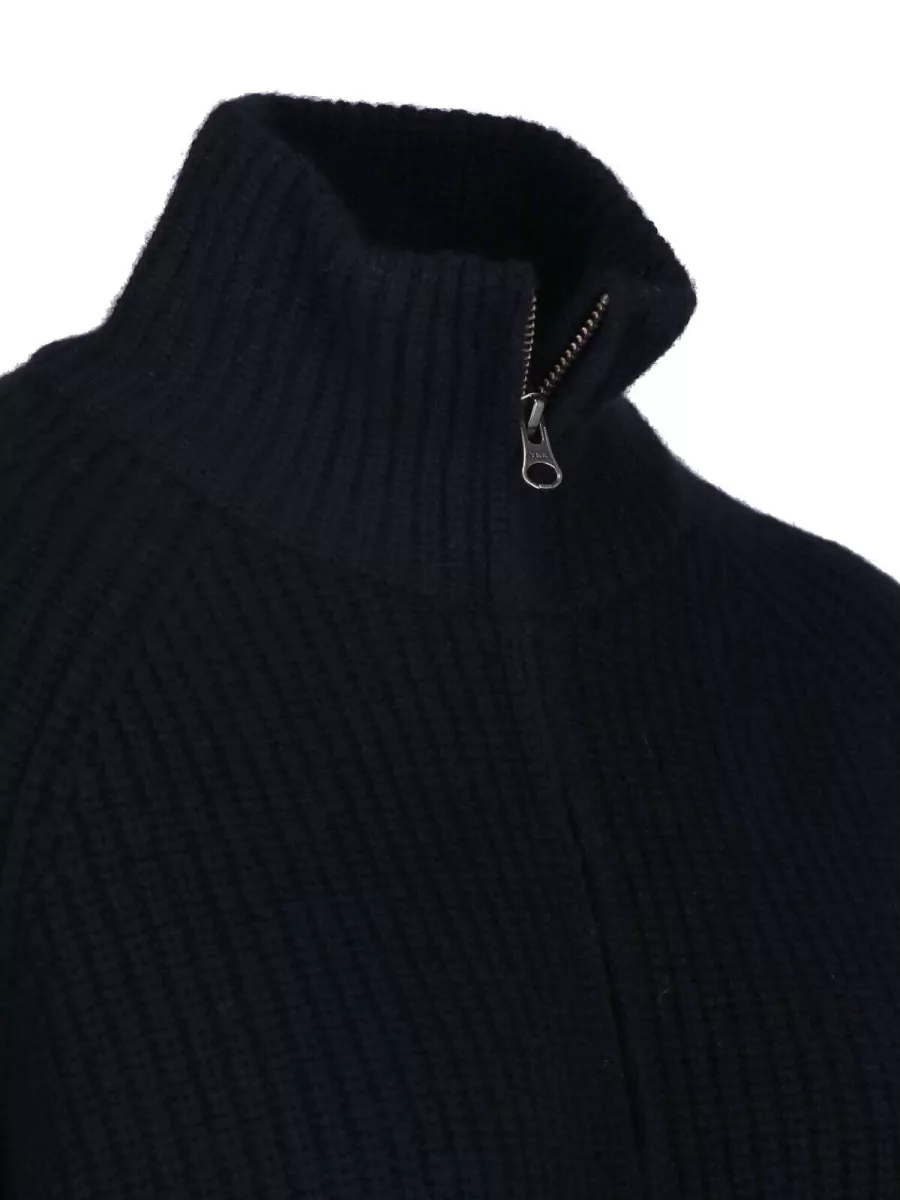 Lisa Yang Cashmere Ribbed Zip-Up Cardigan