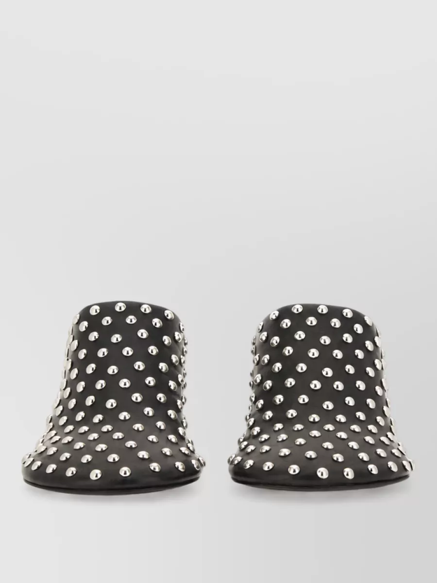 Jil Sander leather studded mules
