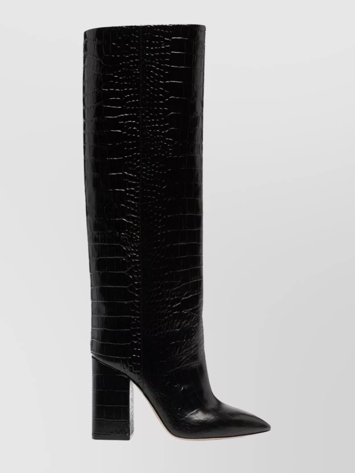 Shop Paris Texas Anja Croc Chunky Heel Boots