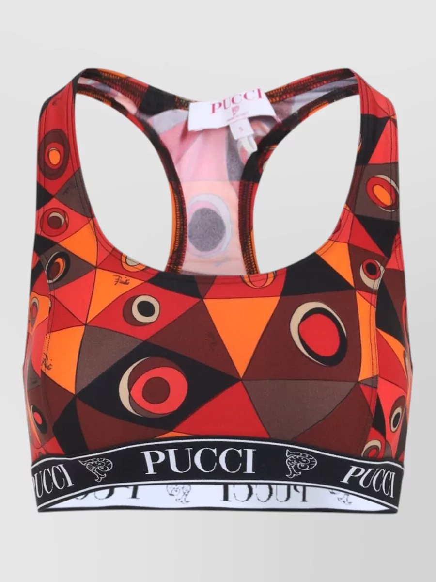 Pucci printed racerback bralette