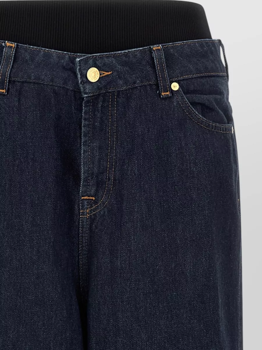 7 For All Mankind High Waist Wide Leg Denim Trousers