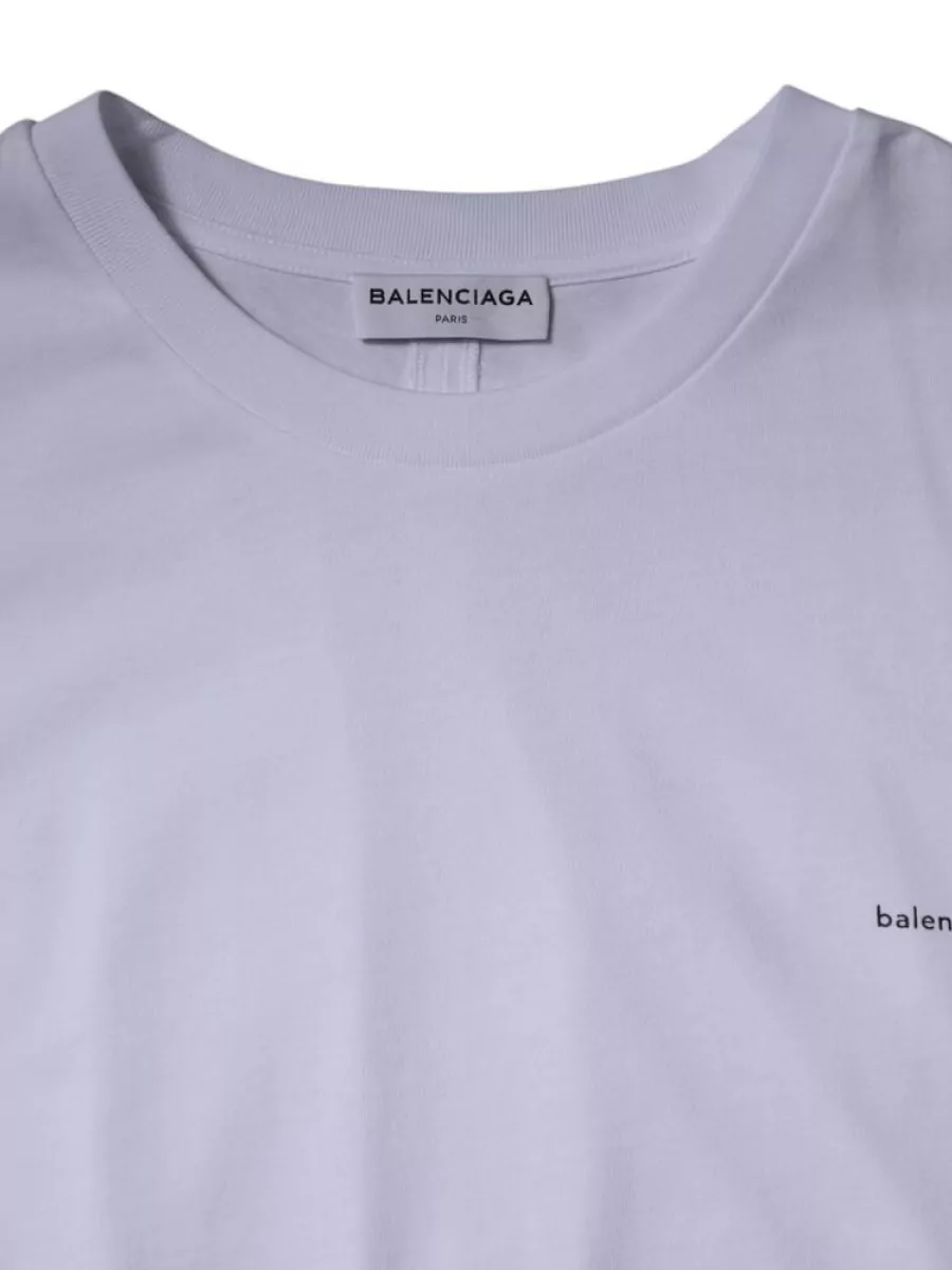 Balenciaga Cotton Logo-Embroidered Crew-Neck Short-Sleeve T-Shirt