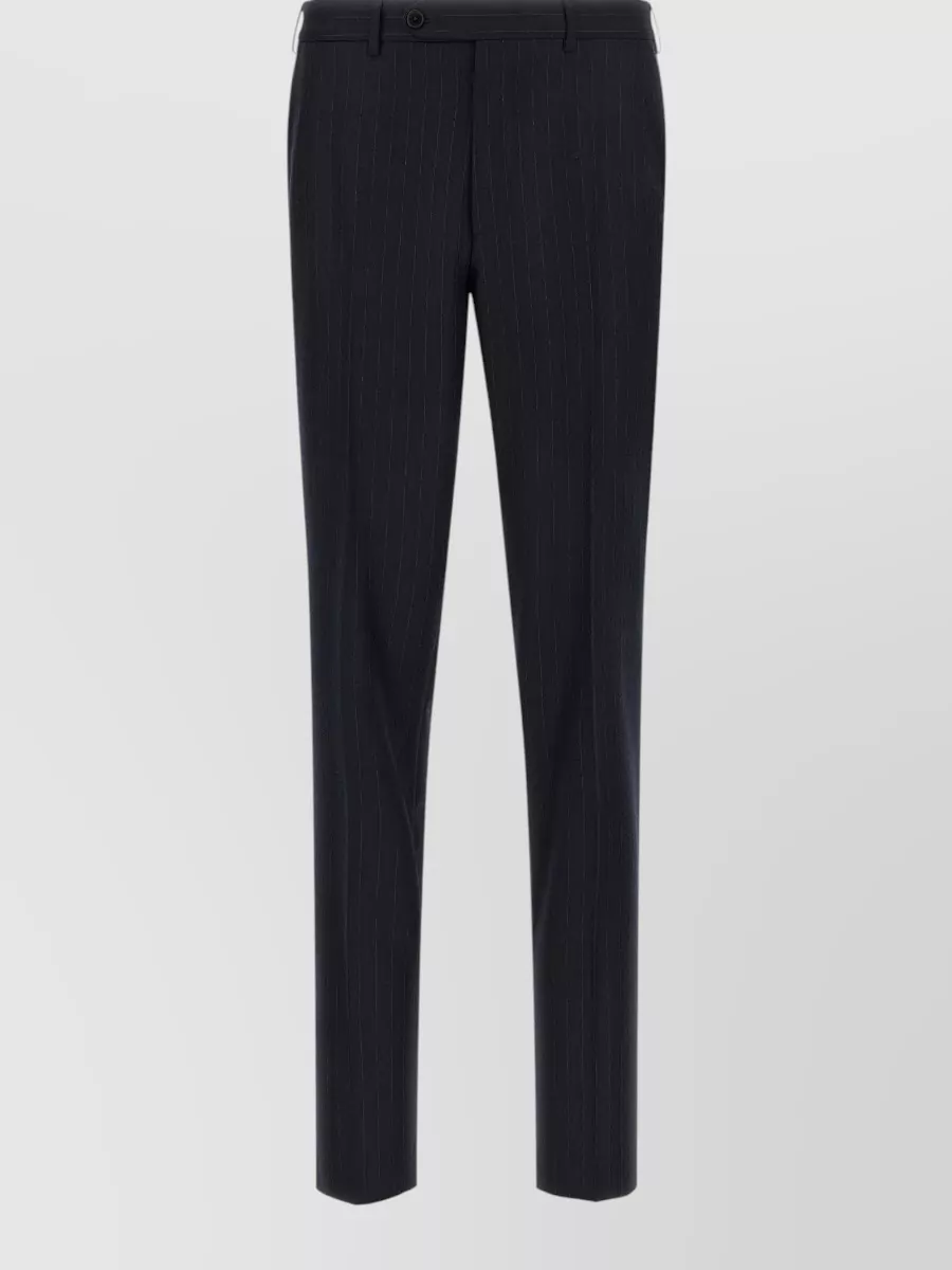 Zegna Wool Pinstripe Tailored Trousers