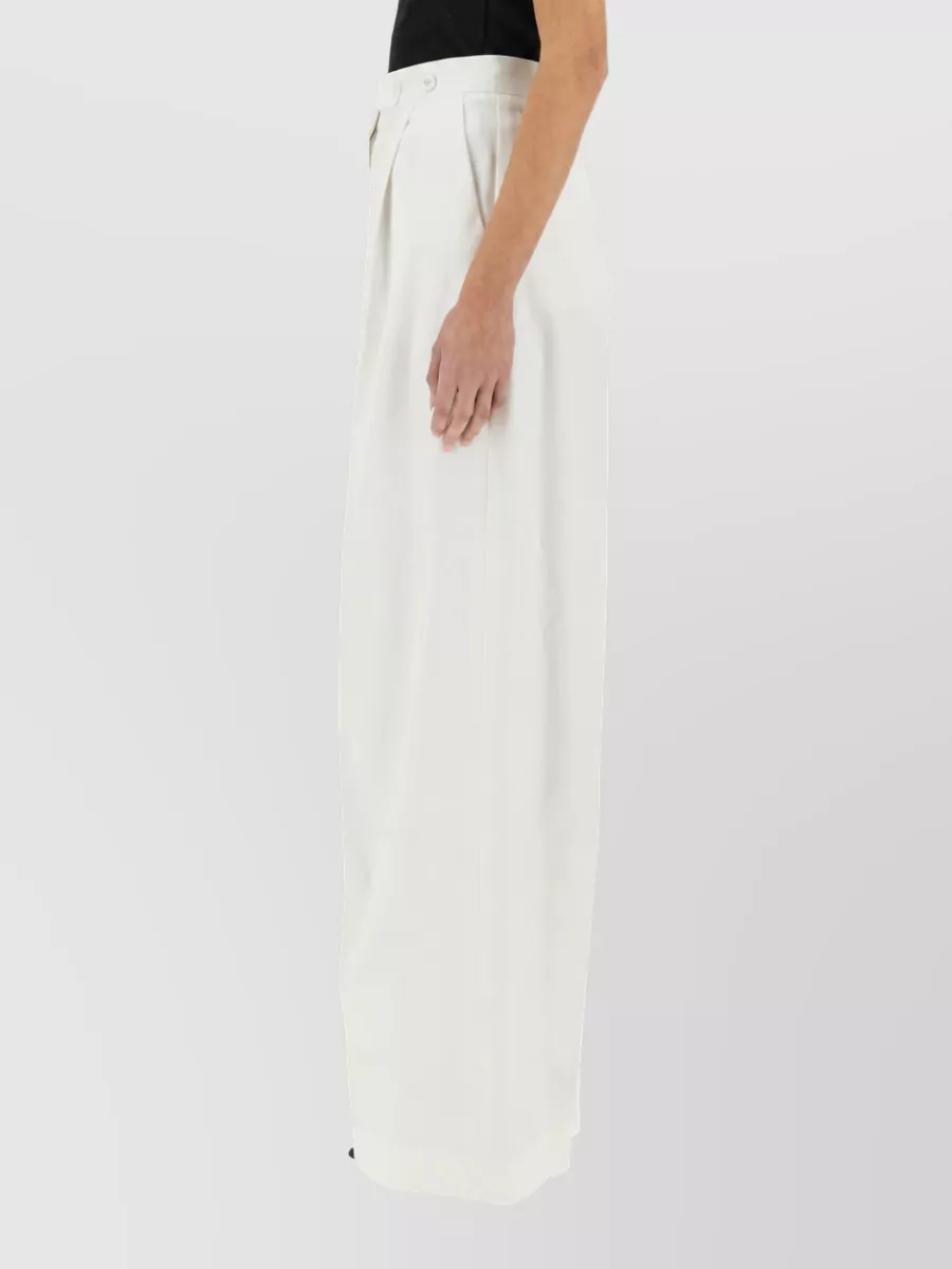 Givenchy Cotton Pleated Wide-Leg Trousers