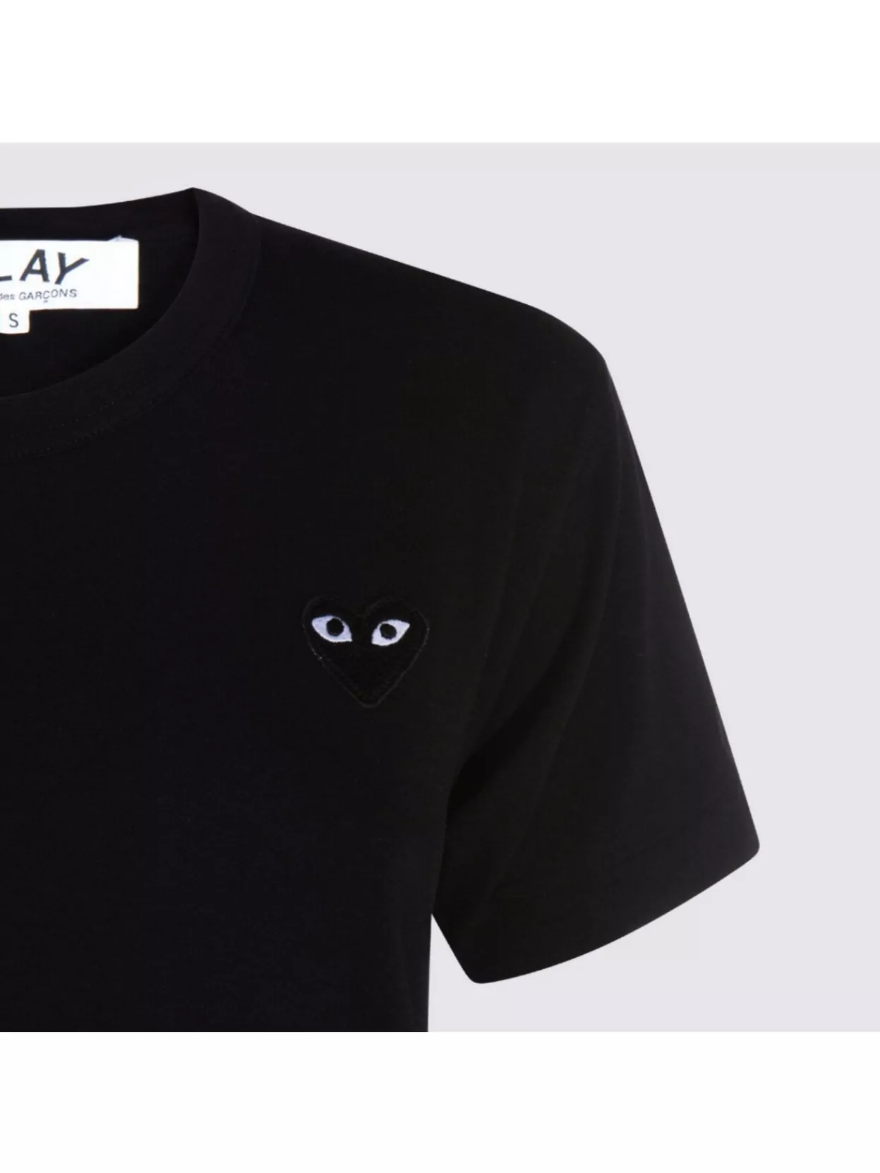Comme Des Garçons Play Casual Top With Short Sleeves And Crew Neck