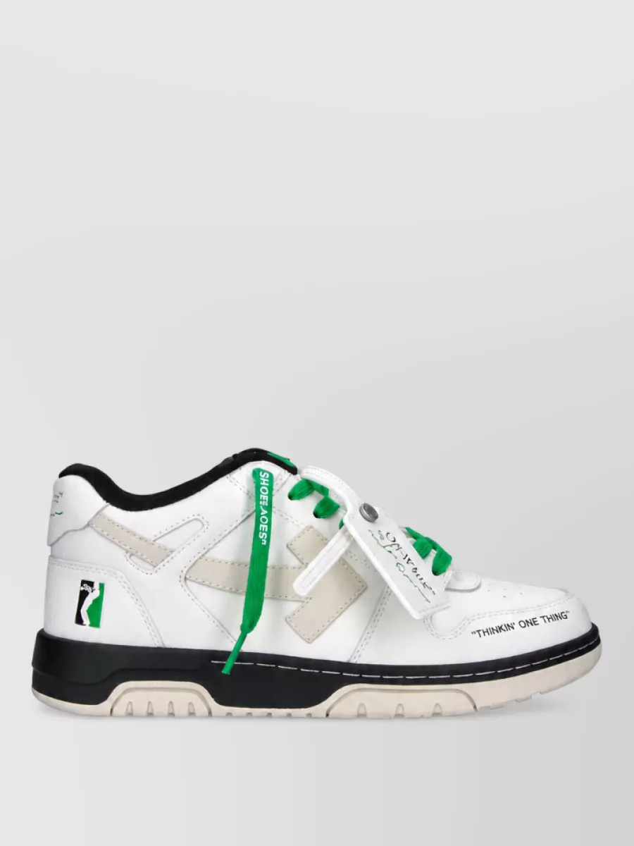 Off-White Leather Low-Top Sneakers