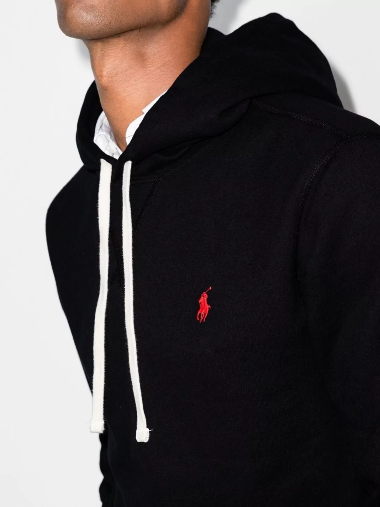 Ralph Lauren Hooded Cotton Blend Sweater With Pouch Pocket