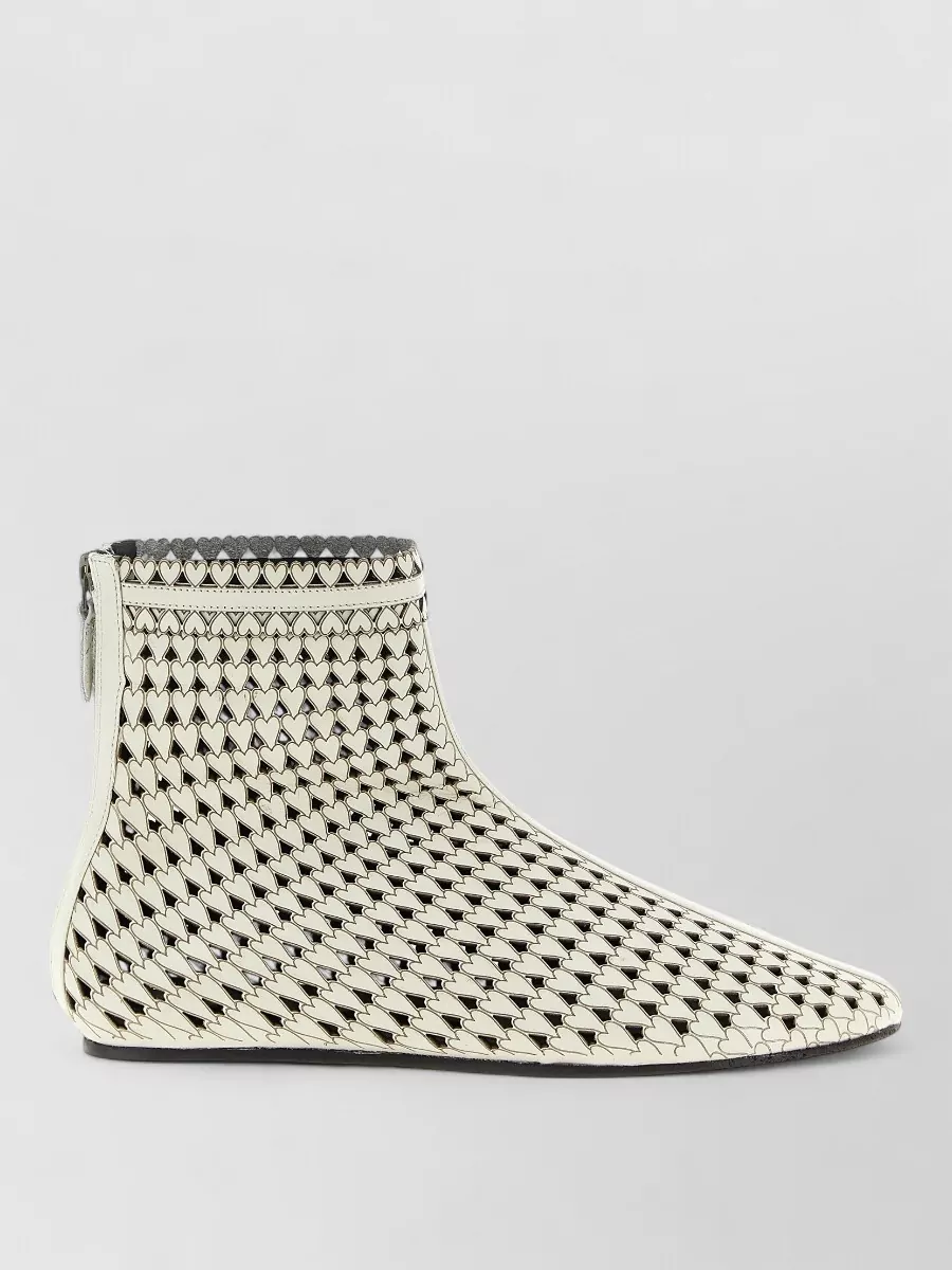 Isabel Marant Ferix Ankle Boots Pointed Toe Heart Pattern