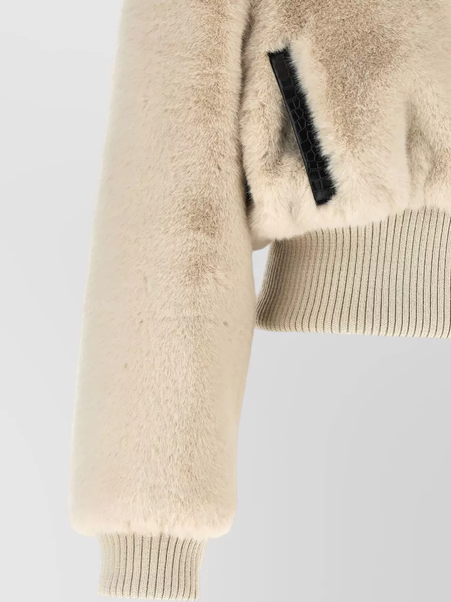 Pinko Faux Fur Cropped Jacket