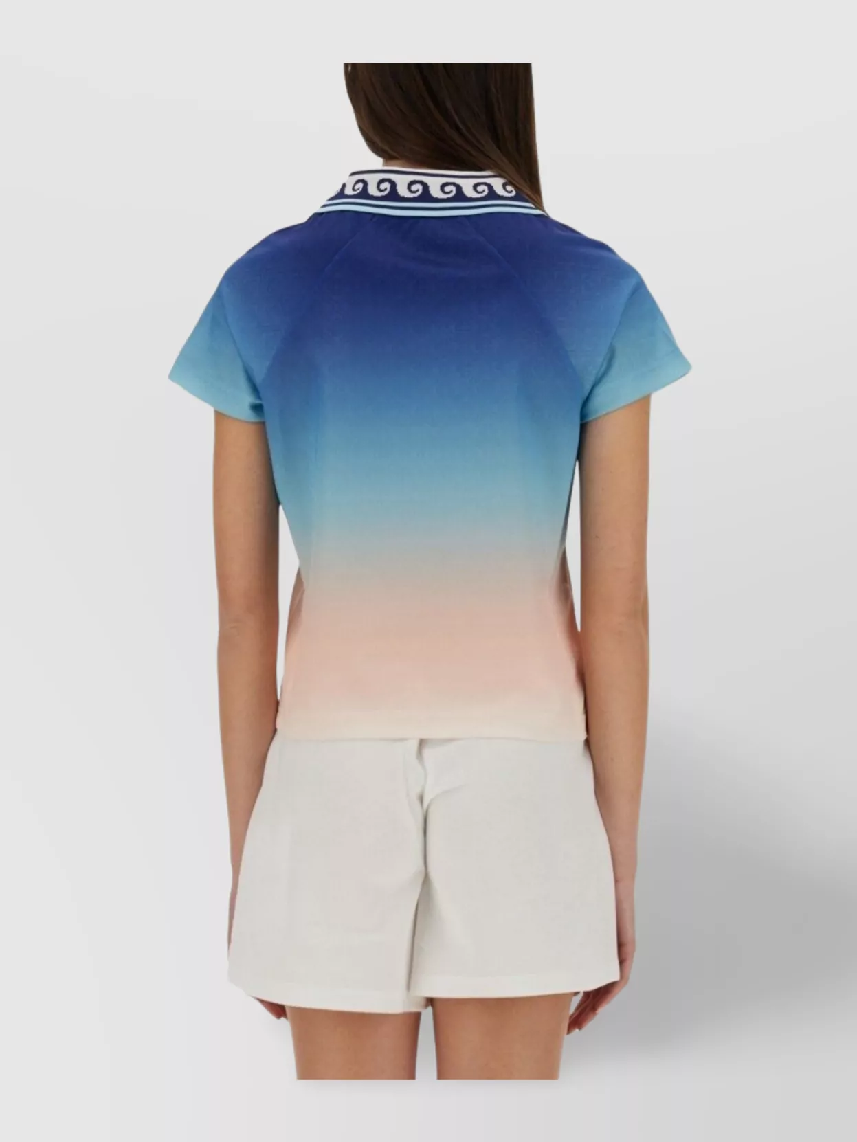 Shop Casablanca Monogram Gradient V-neck T-shirt