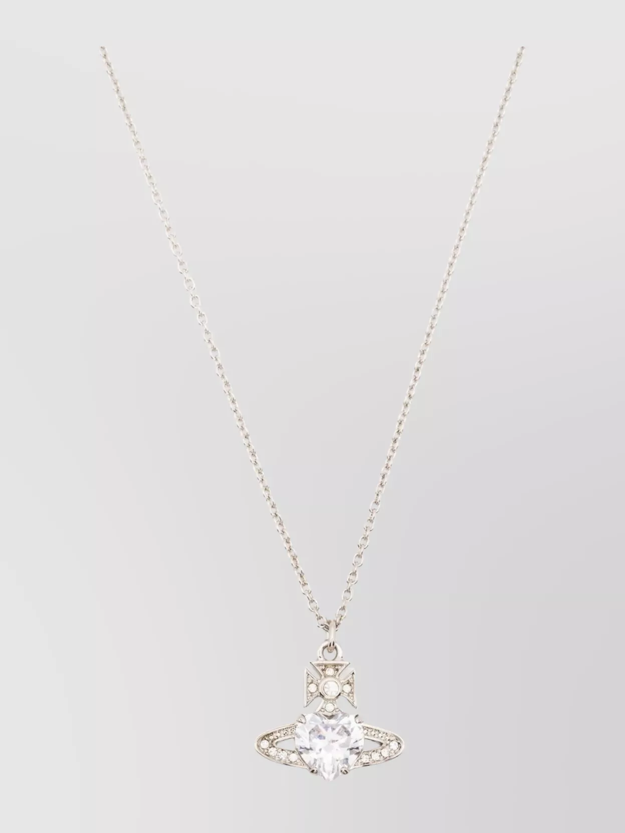 Vivienne Westwood Crystal Pendant Necklace Adjustable Chain
