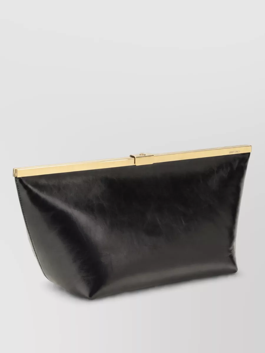 Jimmy Choo Large Leather Clutch Bag