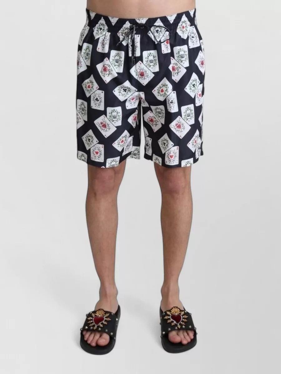 Dolce&Gabbana printed deck swim shorts