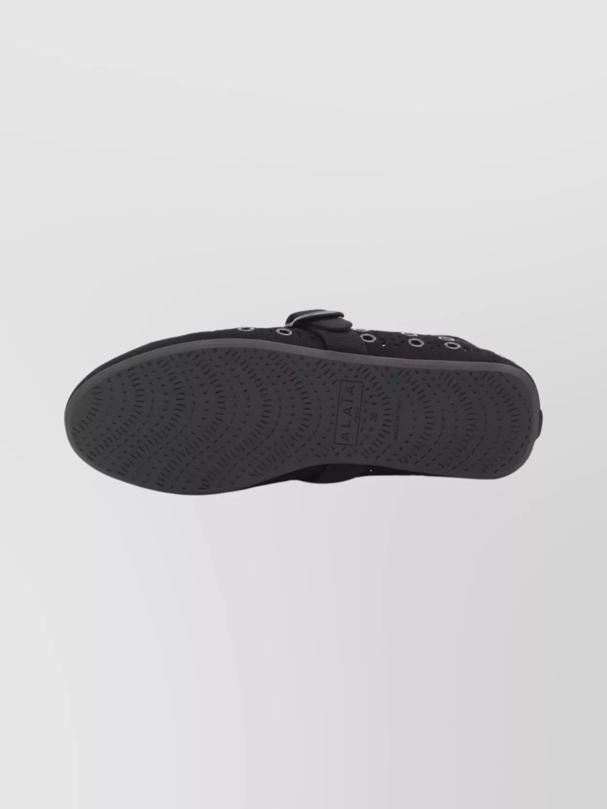 Alaïa Eyelet Detail Suede Ballerina Flats