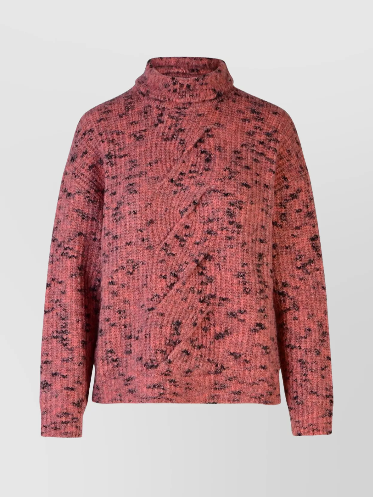 Moschino Wool Blend Turtleneck Sweater In Pink