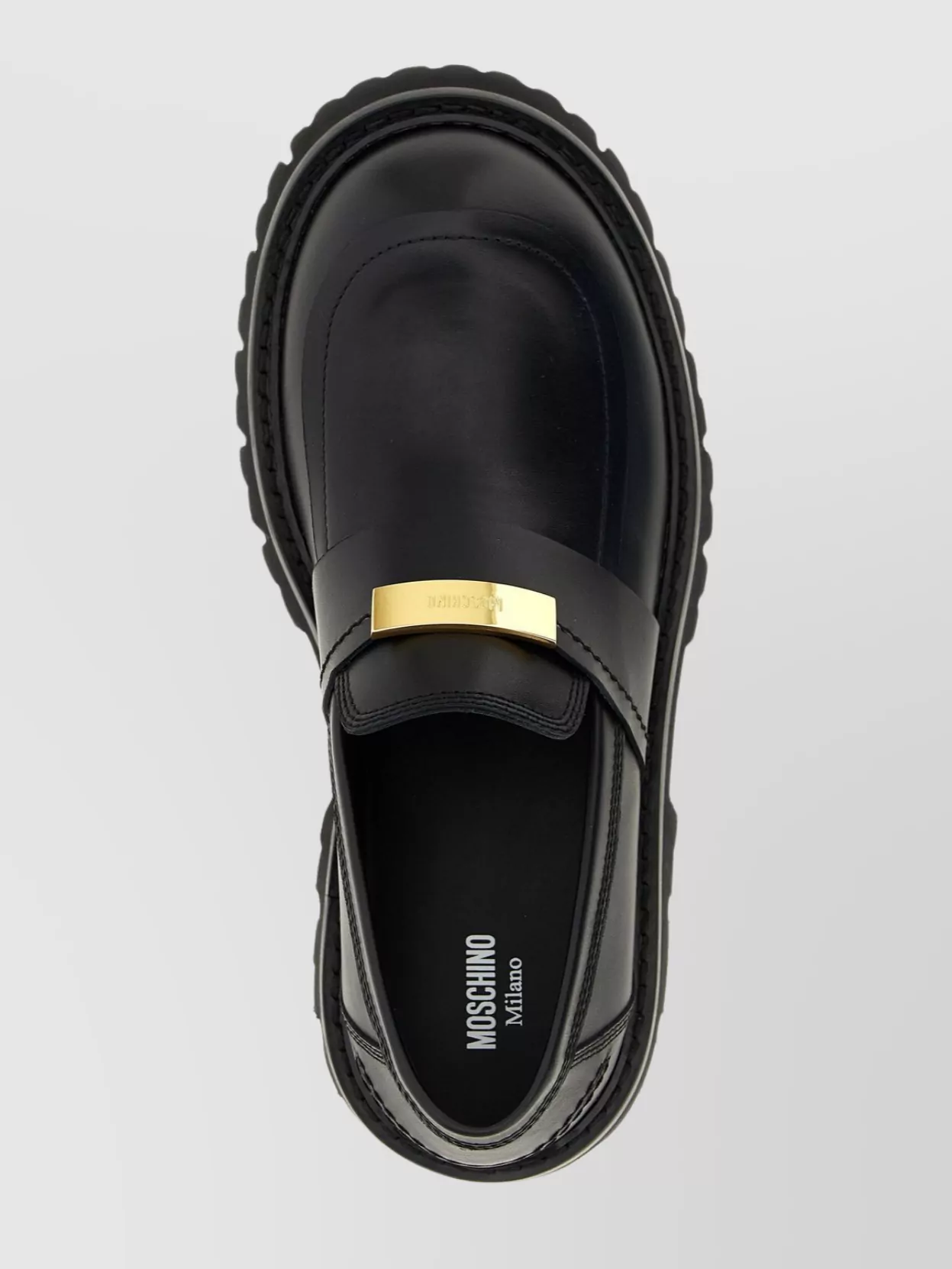 Moschino Chunky Sole Loafers Gold-Tone Hardware