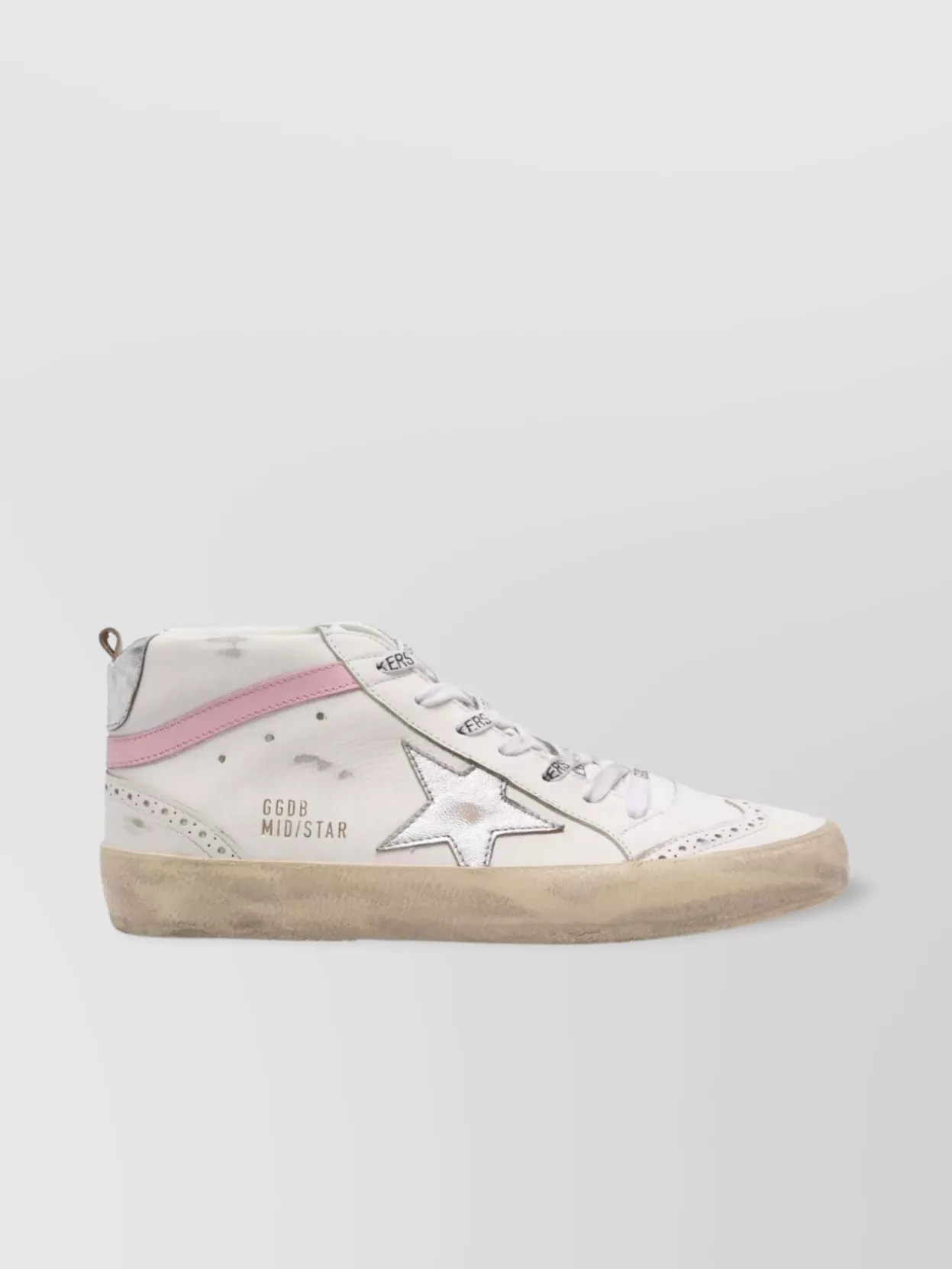 Shop Golden Goose Distressed Leather Platform Sneakers In White