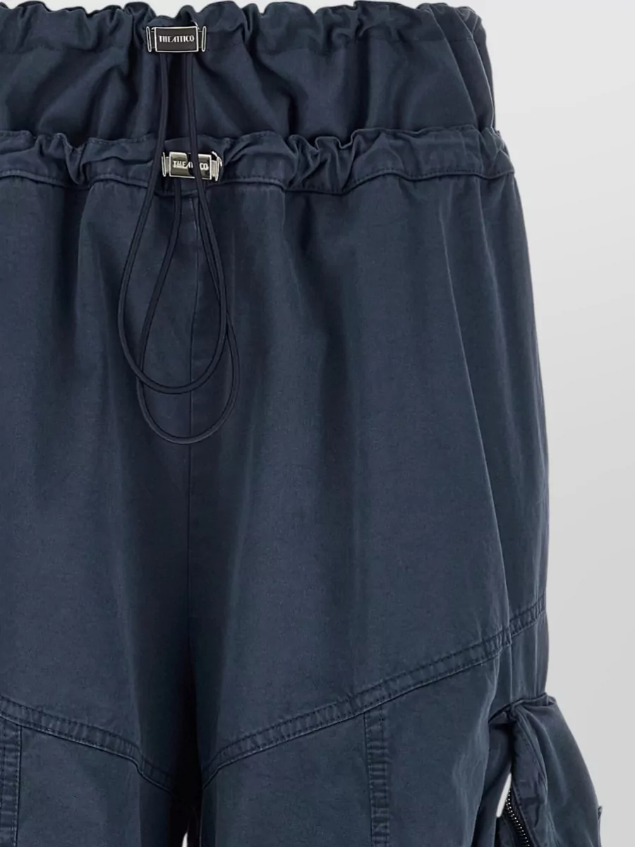 The Attico Cotton Parachute Cargo Cropped Trousers