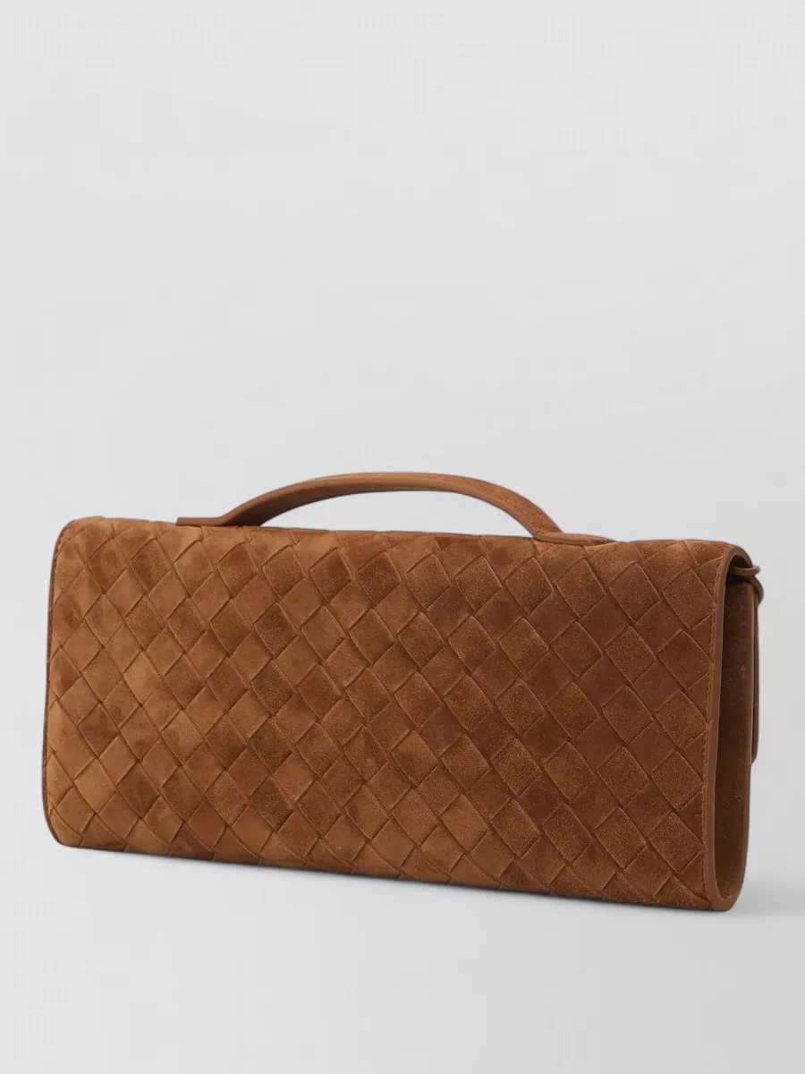 Bottega Veneta Andiamo Leather Clutch Bag