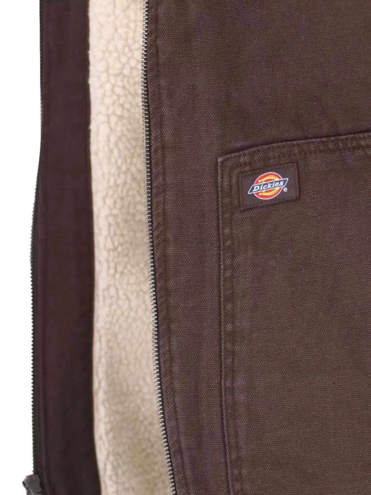 Dickies Sherpa Lined Sleeveless Jacket With Front Pockets