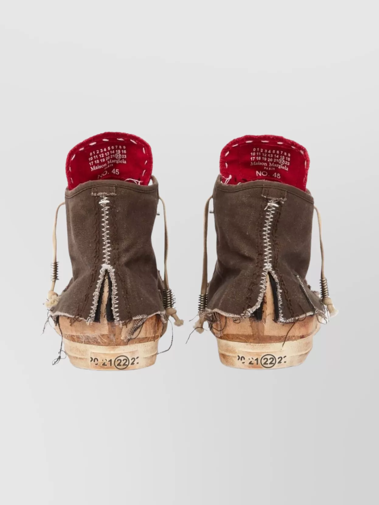 Maison Margiela High-Top Sneakers With Frayed Edges And Studs