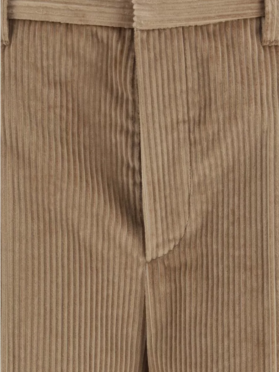 Brunello Cucinelli Cotton High-Rise Wide-Leg Trousers