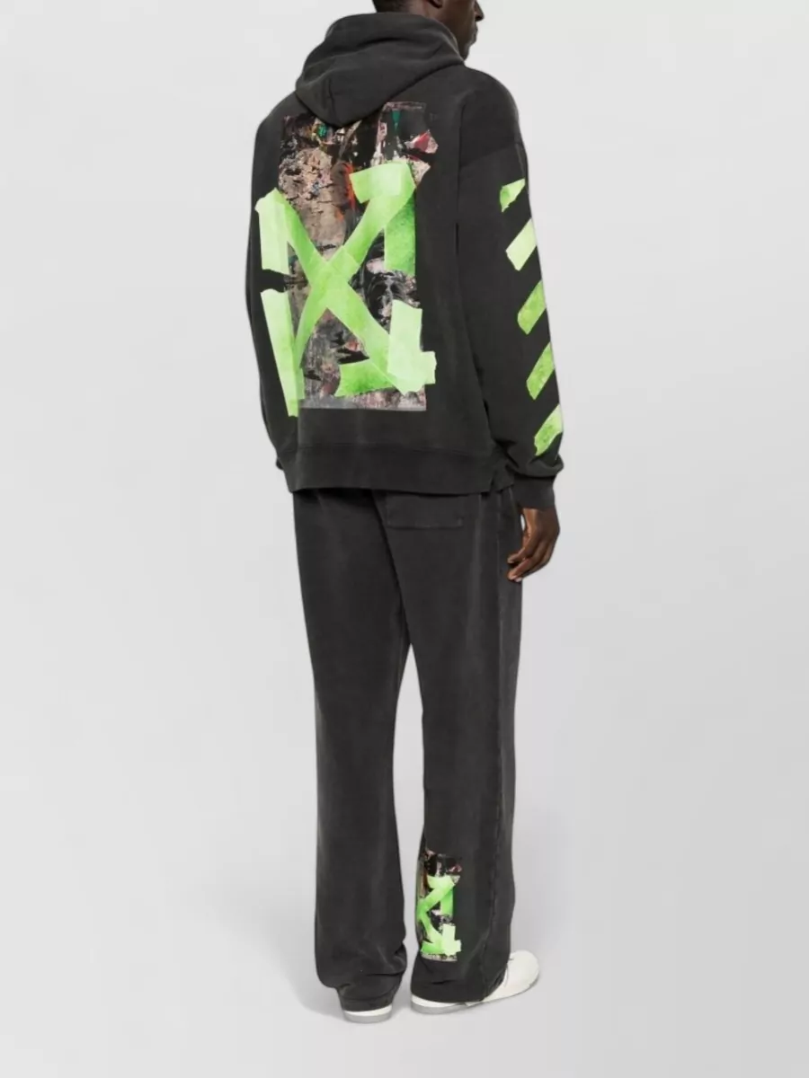 Off-White Cotton Relaxed-Fit Hoodie