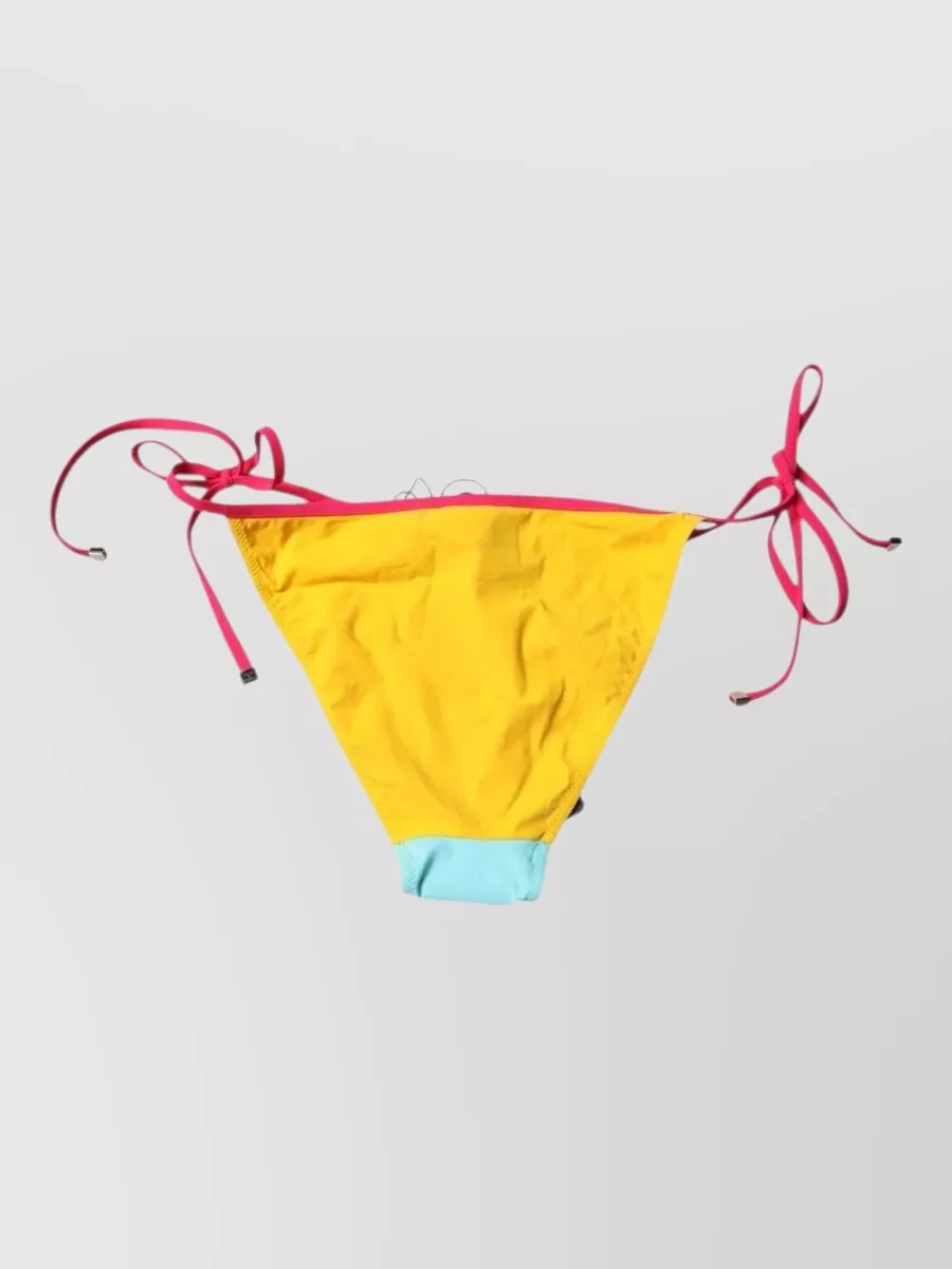 Dolce & Gabbana Logo Bikini Bottom Swimwear Beachwear In Yellow