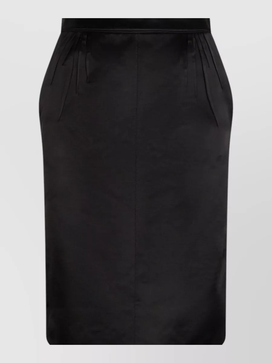 Saint Laurent Leather knee-length pencil skirt